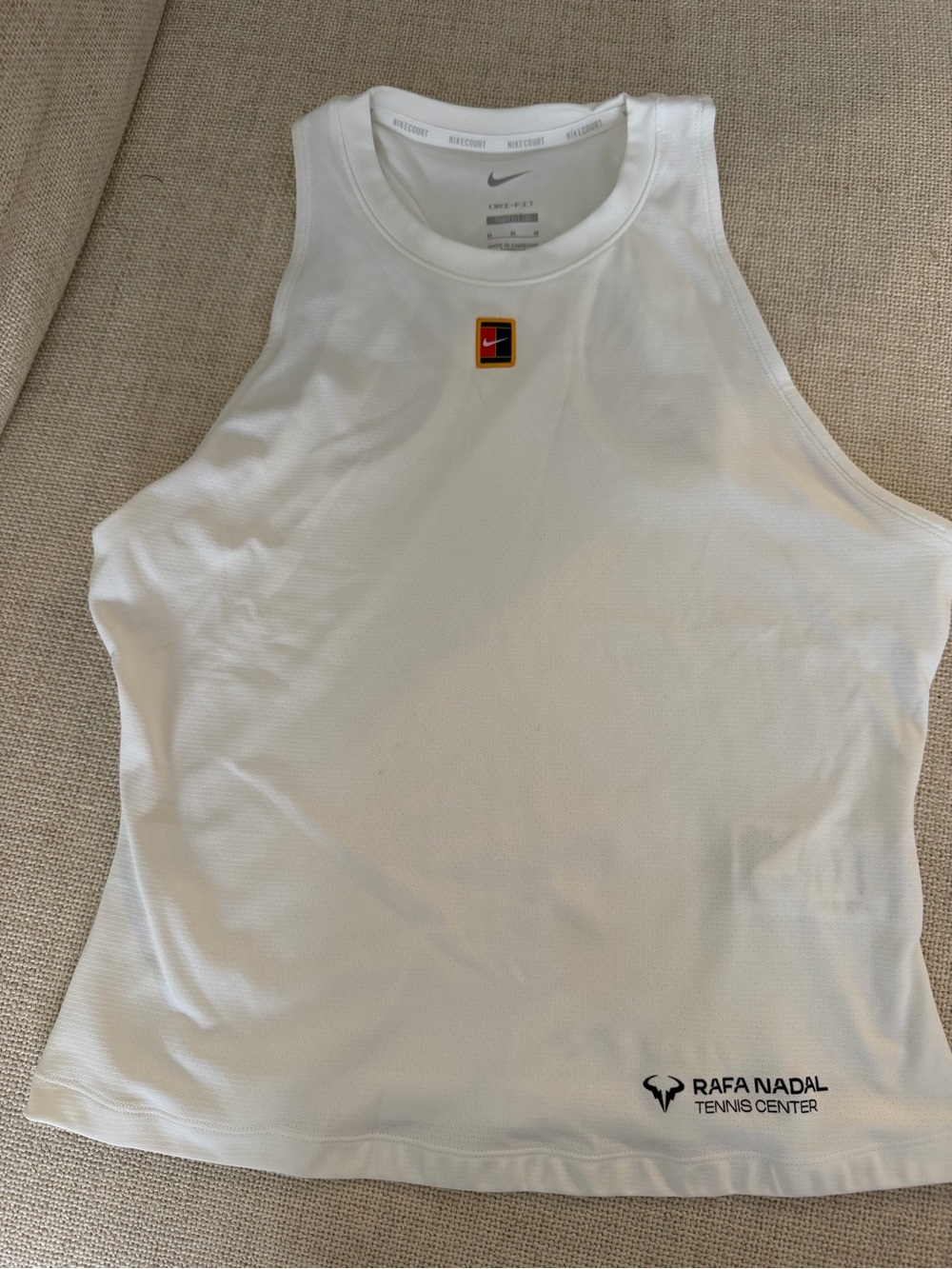 Nike Court - White Rafa Nadal Tennis logo Tank Top